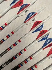 USA! 12- Easton 6.5mm 340 Classic Carbon Arrows Custom Dip/Crest & Blazer Vanes