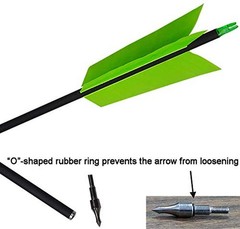 AMEYXGS 12 Pcs Archery Hunting Arrows Mix Carbon 30 Inch Flu Flu Arrows Spine…