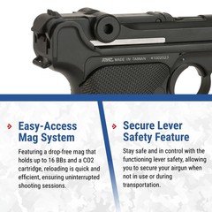 Evike Airguns – KWC P08 Luger CO2 Powered 4.5mm Air Pistol