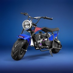 Gas-Powered Mini Bike Motor Scooter w/ Headlight Black/Red