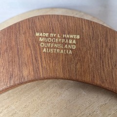 Vintage Wooden Boomerang Kangaroo Aboriginal Art Souvenir Decor