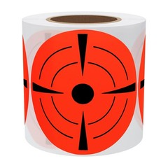 Hybsk Target Pasters 4 Inch Round Adhesive Shooting 4 inch, Fluorescent Red