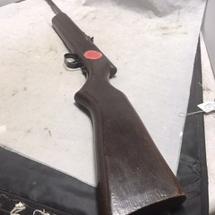 Vintage Crosman V-350 Slide Action BB Air Rifle Fairport NY Wood Stock USA