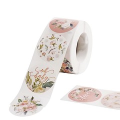 500 Assorted Round Floral Self Adhesive Baby Shower STICKERS DIY Crafts Labels