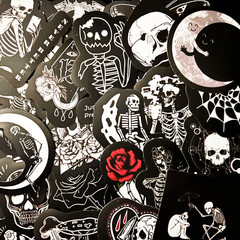 2500 Random Wholesale Gothic Stickers Lot Tattoo Pack Dark Skull Theme Decals