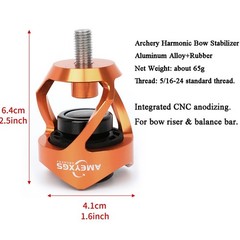 Archery Bow Stabilizer Damper Ball Harmonic Riser Balance Bar Shock Absorber US