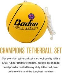 School Quality Tetherball Set – Soft-Touch Tetherball Ball and Rope