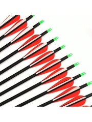 12Pack 30-inch Carbon Arrows SP500 Archery Hunting For Compound&Recurve Bow