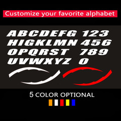 Custom Tire Lettering Stickers 14-22 inch Personalized Text Decals 8pc