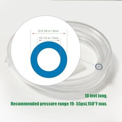 PVC Clear Vinyl Tubing,1/4″ID X 3/8″OD, With 2 Silicone Extension 10 Feet