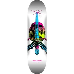 Powell Peralta Skateboard Deck Skull and Sword Lime Fade White 9.0″ x 32.95″