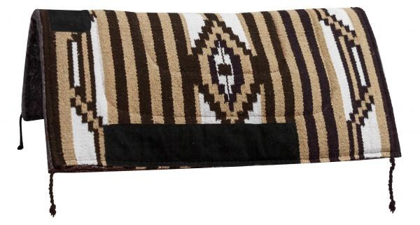 SADDLE PAD 32″ x 32″ x 1″ Navajo Design Acrylic Top Felt Bottom Wear Leathers