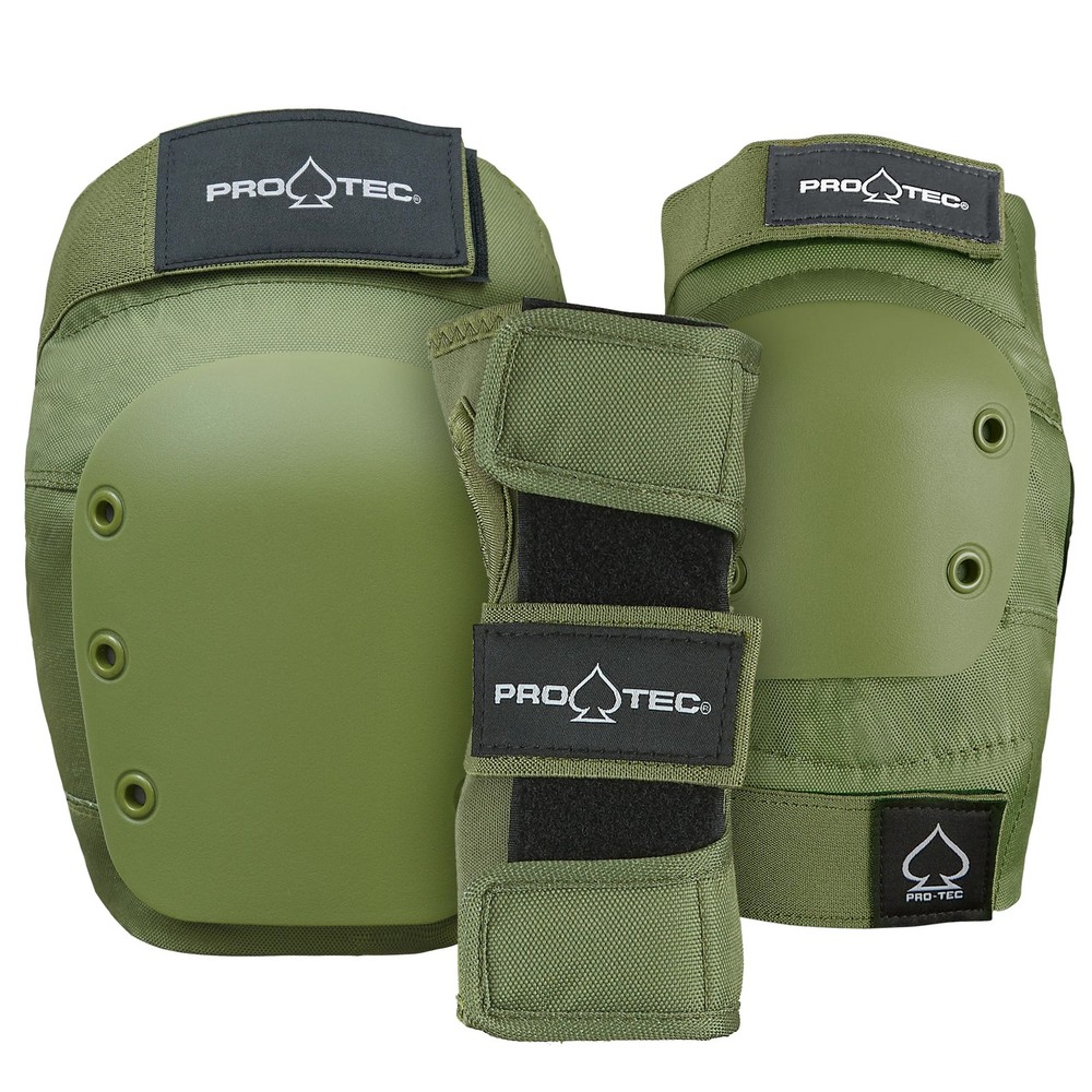 Pro Tec Skateboard Pads 3-Pack Street Pad Set Adult – Choose Size and Color
