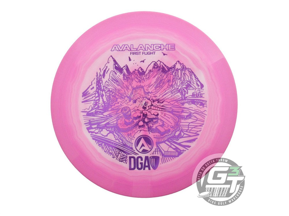 NEW DGA First Run Proline Avalanche 175-176g Pink Purple Foil Midrange Golf Disc