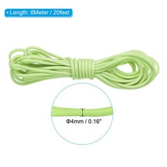 20FT Luminous Paracord 4mm Camping Paracord Rope Glow in The Dark Light Green