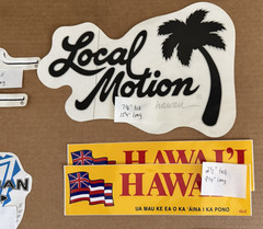 Surfing Local Motion Hawaiian Style Creations Proud Stickers Lot Of 17