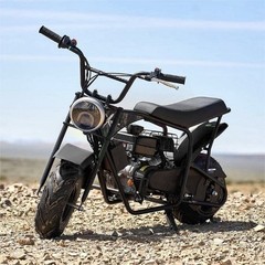 Gas-Powered Mini Bike Motor Scooter w/ Headlight Black/Red