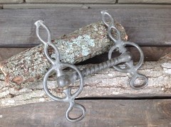 Antique iron twisted driving horse bit, 100+ years old, good condition
