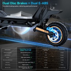 10″ 1000W*2 Off-road E-Scooter for Adults 60V15.6Ah 31MPH Electric Scooter N12T3