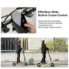 Off-road Electric Scooter Adults 1000W Folding E-Scooter with APP 31MPH 48V 13Ah