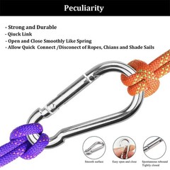 3Inch Safety Spring Snap Hook, Ailengy 5/16I Galvanized Steel 30 Pack, Sliver