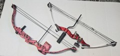 Hoyt Banshee Compound Bow 44in Pink Camo Hoyt USA Cobra Sight Rest Stabilizer