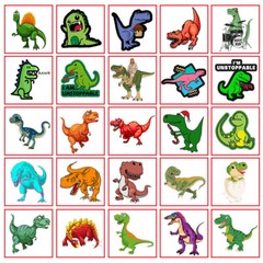 50pcs Vinyl Cute Dinosaur Sticker Pack For Water Bottle,Laptop,Journal,Scrapbook