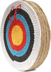 Archery Target Straw Round 50cm for Shooting Practice with Colored Rope