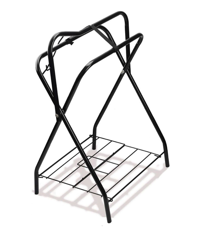 Foldable Freestanding Saddle Rack Stand 26 x 19 x 33 inches