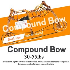 30-55lbs Compound Bow Set 25-30″ Adjustable Hunting Archery Shooting Target