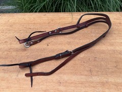 Hereford Tex Tan Fixed One Ear Western Horse Headstall w Throat Latch
