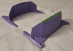 Fungineers Funwheel BTG TFL Drop Top Fender Base Pair 3d Printed In Purple