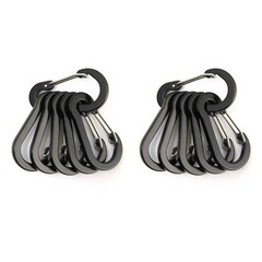 6/12pcs Mini Carabiner Clips Aluminum Keychain Hook EDC Backpack Camping Gear