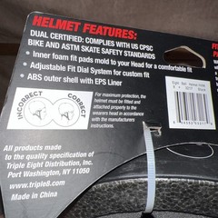 Triple Eight Skateboard Bike Youth 8+ Helmet (Black) Eight Ball (20.5-22”) NB1
