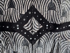 Hobby Horse Limited Edition Women’s Western Metallic Show Shirt B&W Medium