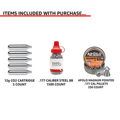 Crosman SNR357 .177 Cal Air Pistol CO2 BB Gun w/ 250 Pellets, 1500 BBs & 5 CO2