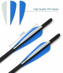 12pcs 20» Carbon Crossbow Bolts Hunting Arrows OD8.8mm 100Gr Arrowheads /Quiver