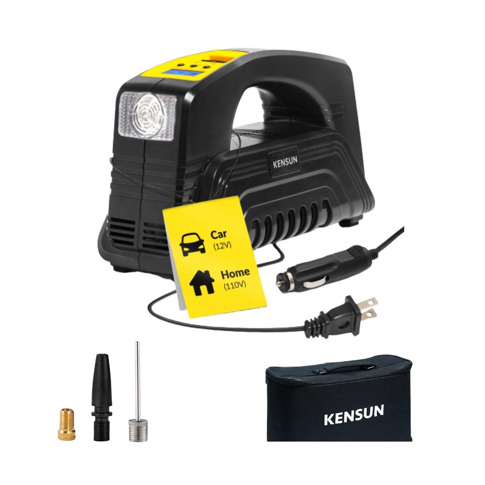 Kensun AC/DC Digital Tire Inflator for Car 12V DC and Home 110V AC … Fast Ship