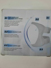 Knee & Elbow Pads 6 in 1 Set Unisex Kids Protective Gear CRZKO Blue White Small