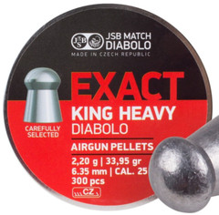 JSB Match 300 Count EXACT KING HEAVY Domed 6.35mm .25 Caliber Airgun Pellets