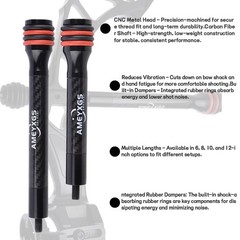 6/8/10/12» CNC Carbon Bow Stabilizer Archery Balance Bar Hunting Shock Absorber