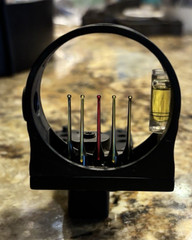 Assortment of Cobra 3 & 5 Pin Bow Sights and a Trophy Ridge Arrow Rest