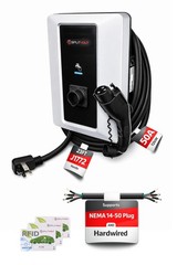 Splitvolt Level 2 EV Charging Station, Indoor/Outdoor 50A (Hardwired) chargin…