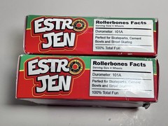 USED Lot of 2 RollerBones Estro Jen Michelle Steilen 57mm 101A Skate Wheels 8 Pc