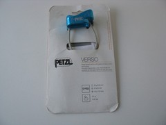 1 Petzl Verso 4 Belay Device Turquoise Blue Rock Climbing Gym Rappel Rappeling