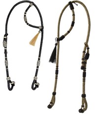 Western One Single Ear Headstall Rawhide Hand Braided Bridle Horse Tack Futurity