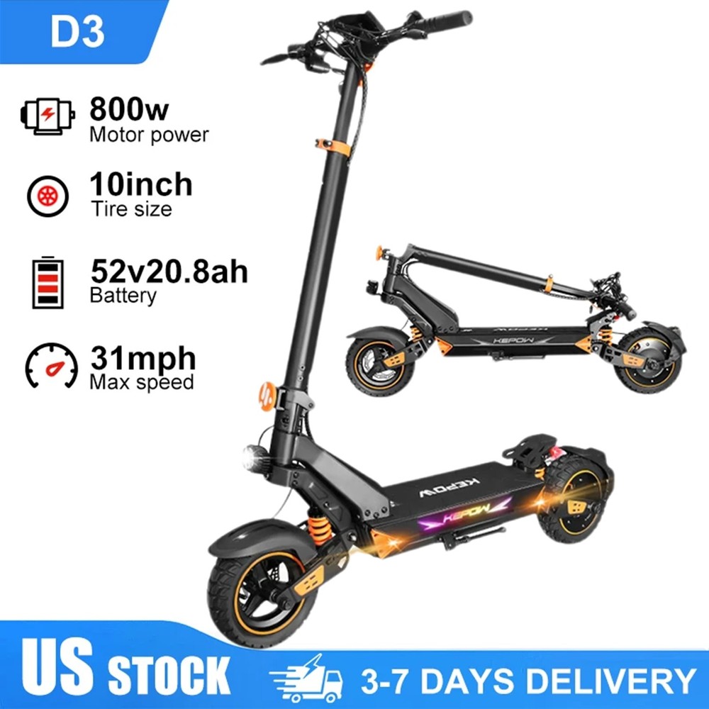APP Control Adults Electric Scooter 52V/20.8AH 800W 50km/h Dual Suspensation LED