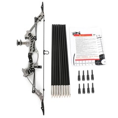 Hunting Mini Bow Arrow Set 16lbs Compound Bow Game Gift Practice Shooting Target
