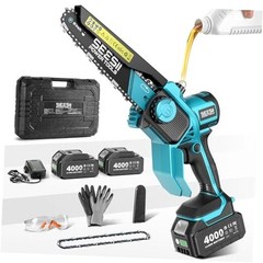 Flagship 8-Inch Cordless Mini Chainsaw, 2026 Upgraded Brushless True Blue