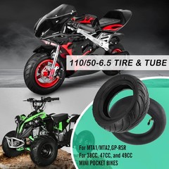 110/50-6.5 Tire and Tube,For 38cc 47cc 49cc Mini Pocket Rocket Drit Pit Scoot…